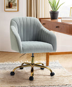 Chaise de bureau en velours brillant