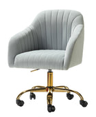 Chaise de bureau en velours brillant
