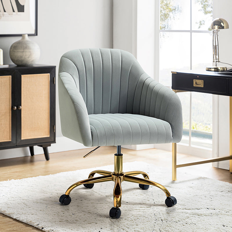 Chaise de bureau en velours brillant