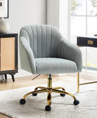 Chaise de bureau en velours brillant