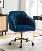 Chaise de bureau en velours brillant