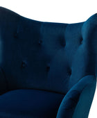 Fauteuil Isabelle Wingback en velours avec confort rembourré et pieds en métal doré élégants