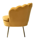 Chaise baril festonnée Evelia en velours