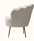 Chaise baril festonnée Evelia en velours