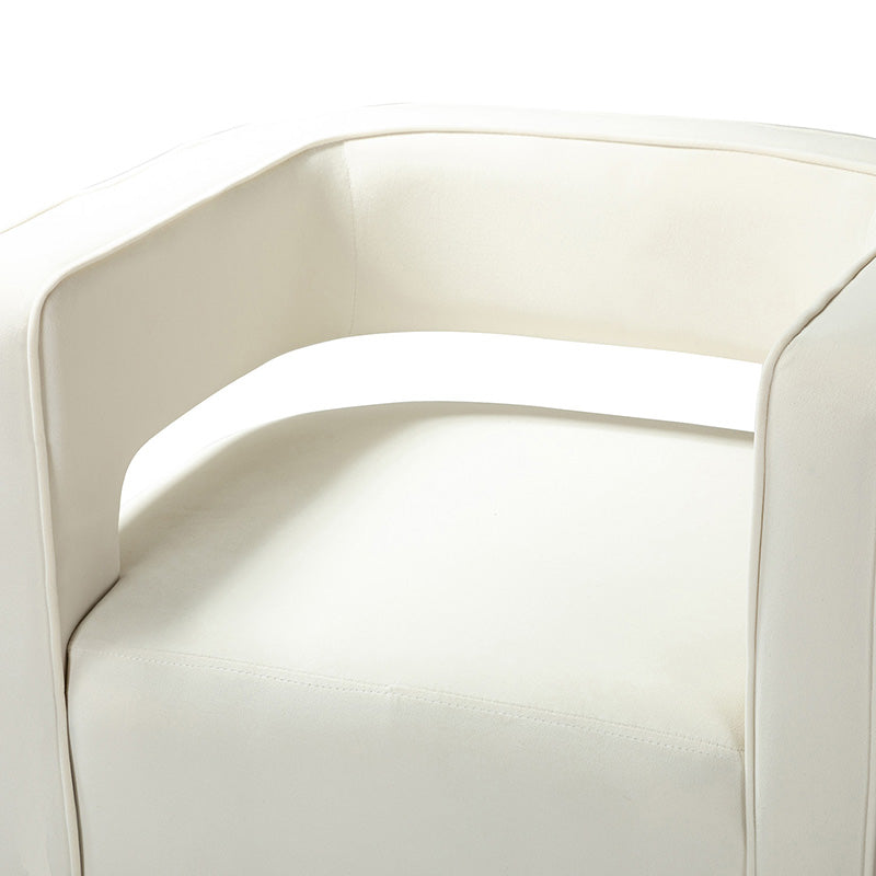 Fauteuil Baril Velours Agata avec Dossier Ouvert