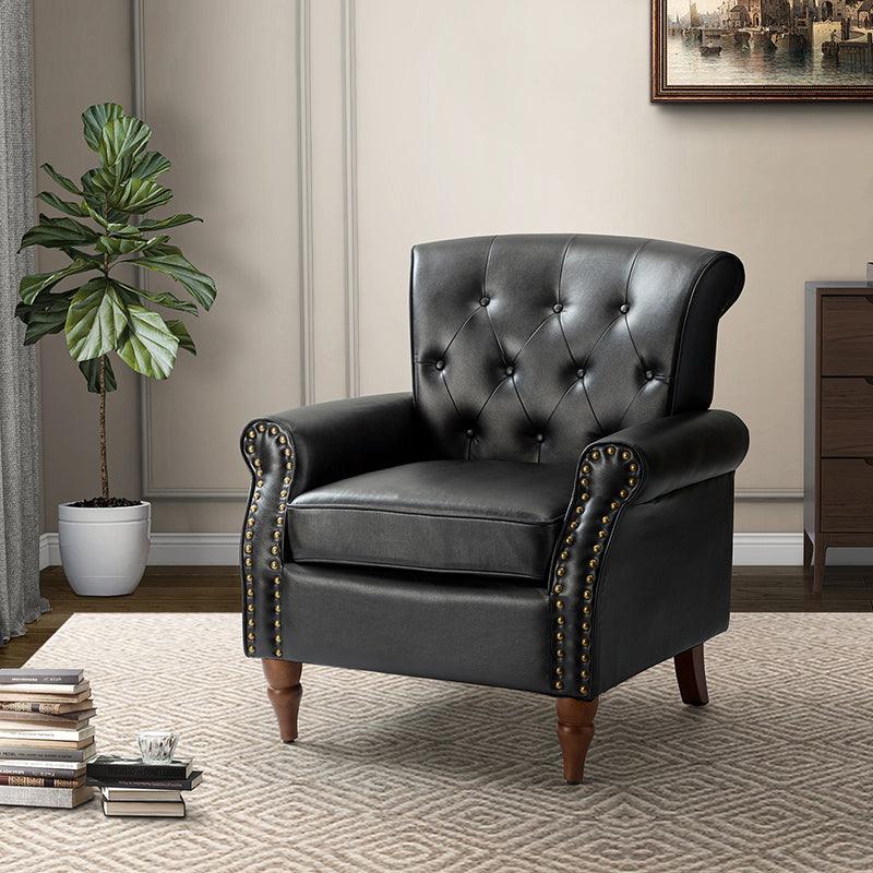 Deniz Vegan Leather Armchair - Hulala Home