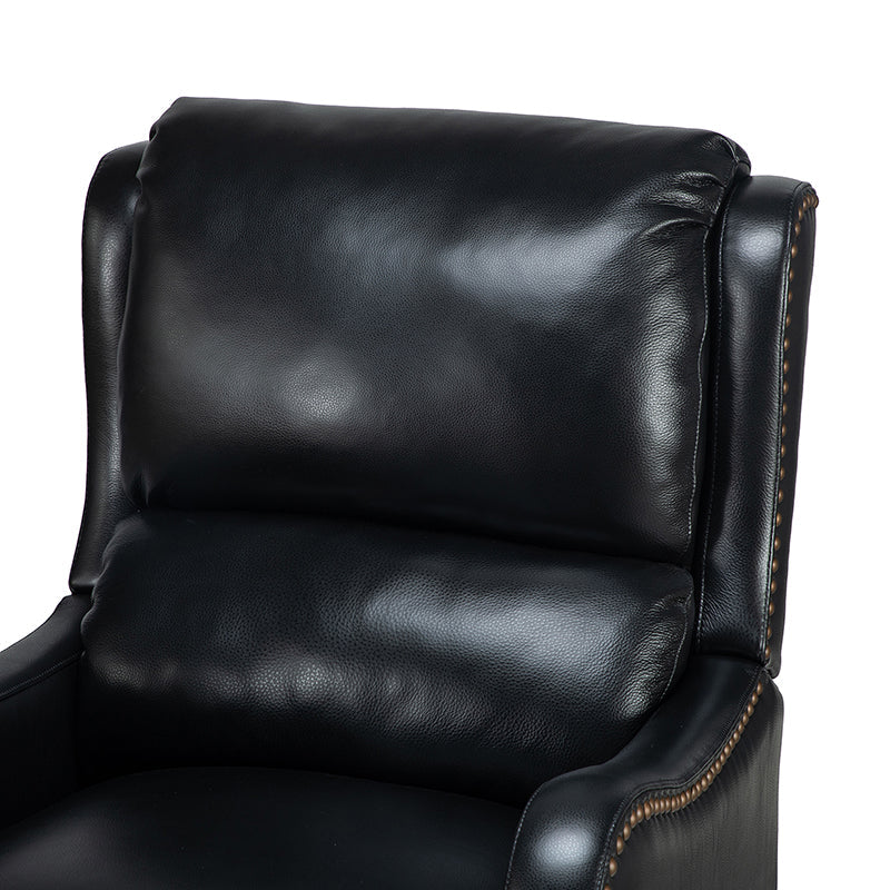 Fauteuil Relax en Cuir Véritable Deliat avec Repose-pieds