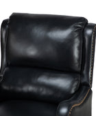 Fauteuil Relax en Cuir Véritable Deliat avec Repose-pieds