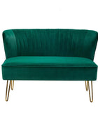 Ainhoa Velvet Loveseat with Hairpin Legs - Hulala Home